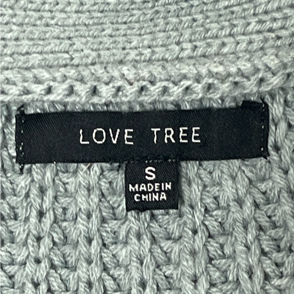 Love Tree Sage Cable Knit Cardigan - Picture 2 of 4